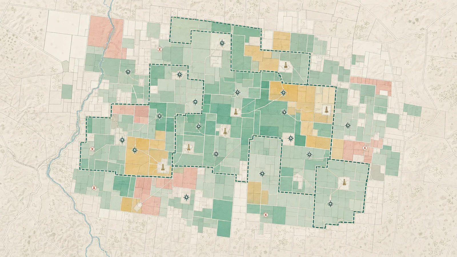 Oil & Gas GIS mapping sample