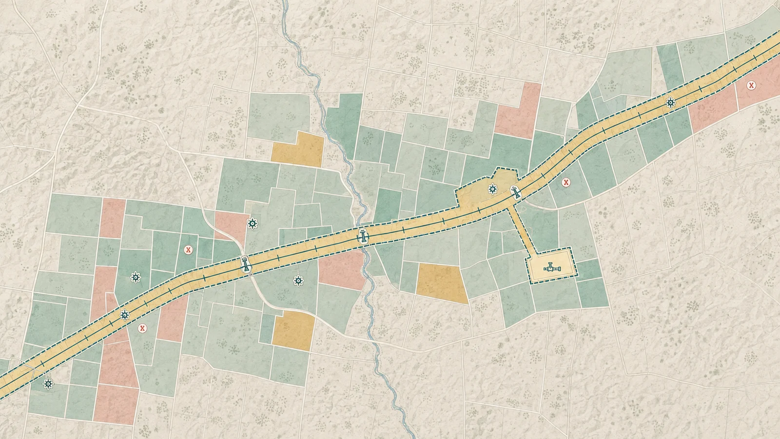 Right-of-Way Projects mapping sample